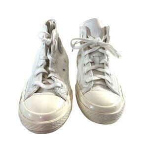 Converse Girls Sneakers Leather Chuck Taylor White Size 3